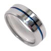 Rothco Tungsten Carbide Thin Blue Line Ring (Silver, 9)