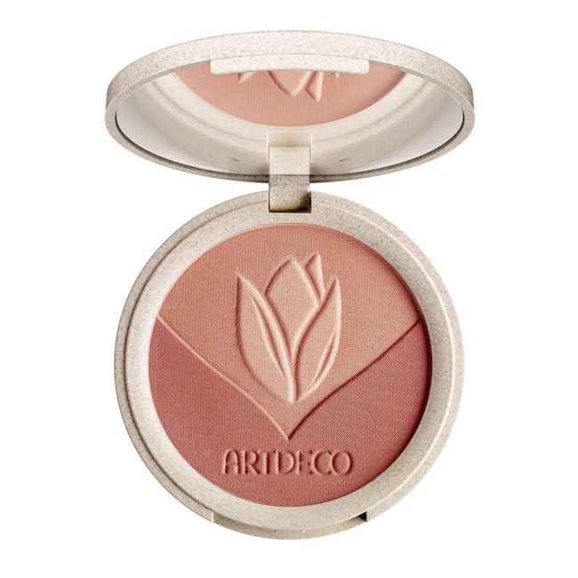 Artdeco Natural Trio Blush - 3-farbiges nachhaltiges Rouge, für empfindliche Haut geeignet - 1 x 9 gm