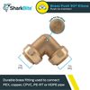 SharkBite 1 Inch 90 Degree Elbow, Push to Connect Brass Fitting, PEX Pipe,