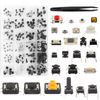 250Pcs Micro Switch Tactile Button Tactile Push Button Switch Micro Momentary Tact Assortment Kit Micro Switch Button Assortment with a Tweezer for Car Remote Control Key (25 Values)