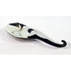 Handpainted Black White Cat Hair Brush
