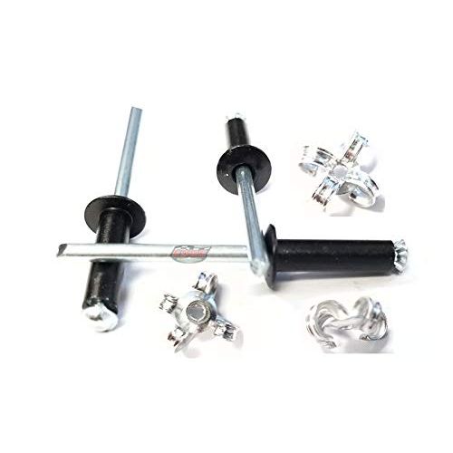 Racer's Speed Shop Black 3/16" Rivet Small Head Exploding Banana Peel Aluminum Pop Rivets 50 Pack