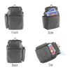 Leather Impressions Leather Case with Twist Clasp, Small Zipper Wallet for Essentials Like Card, Cash or Keys, Pocket Wallets for Women & Men Black 5"x3"