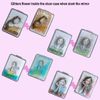Beaufy Small Magnifying Makeup Compact Mirror Rectangle Handheld Mini Portable -Handbag Pocket Mirrors with 1x 2x Magnification - Double Sided - for Girls Women Men Kids - Pack of 4