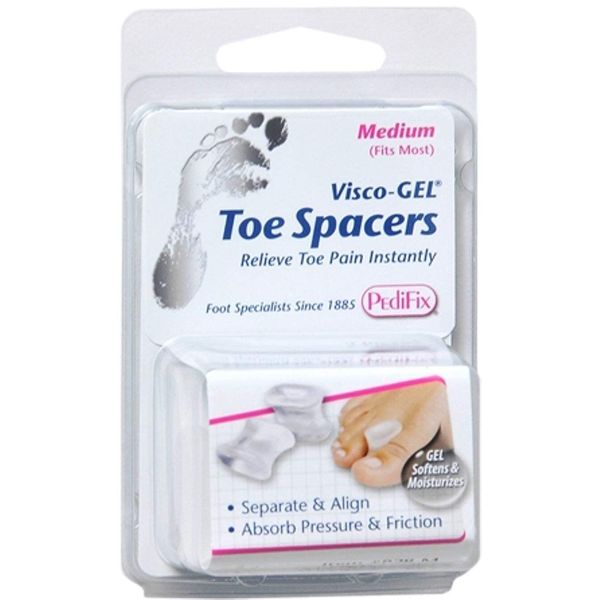 PediFix Visco-GEL Toe Spacers Relieve Toe Pain Instantly Fits Most Medium