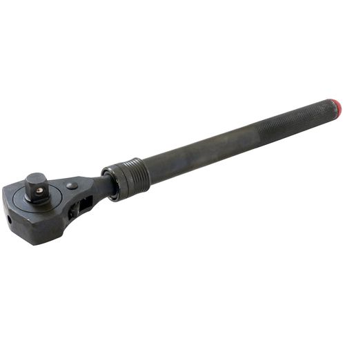 MacWork 1/2in.& 3/8in Dual Head Ratchet Handle -Telescopic Black Ratchet Spanner with Hammer Function