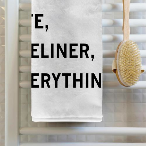 3dRose 22x30 Bath Hand Pool Towel - JUST Wing IT. Life, Eyeliner, Everything. Anne Collections Quotes