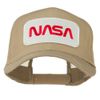 e4Hats.com NASA Logo Embroidered Patched Mesh Back Cap - Khaki OSFM