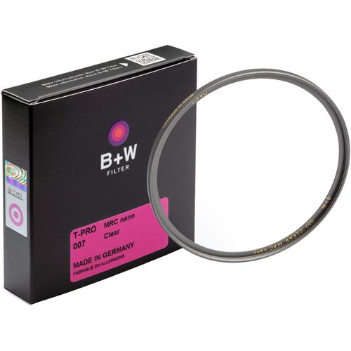 B + W Clear Protection Filter for Camera Lens – Ultra Slim Titan Mount (T-PRO), 007, HTC, 16 Layers Multi-Resistant and Nano Coating, Photography Filter, 37 mm