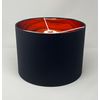 Black Cotton Mirror Copper Drum Lampshade