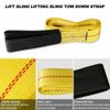 2 Pack 6ft x 2in Nylon Eye&Eye Lifting Sling Straps with Flat Loops 9000LBS