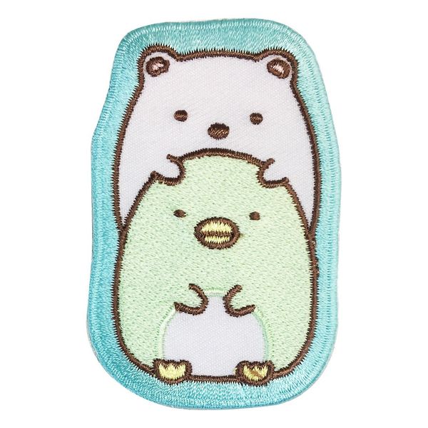 Small Planet SXAP904 Sumikko Gurashi Patch, White Bear and Penguin, Polyester, Rayon, Nylon