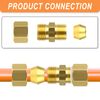 GASHER 100PCS Brass Compression Fitting, Brass Compression Sleeve Ferrules 3/16" Tube OD
