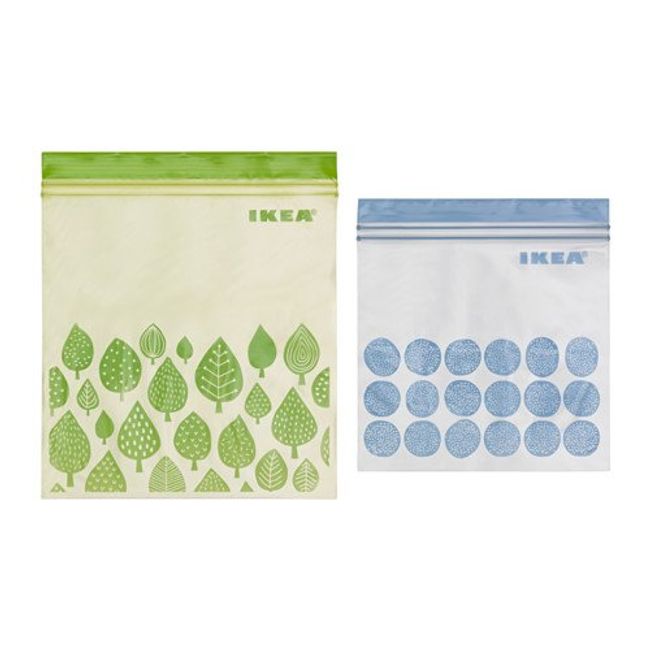 ☆ 2016NEW ☆ IKEA ISTAD plastic bag, assorted colors (blue & green) 50 Pieces