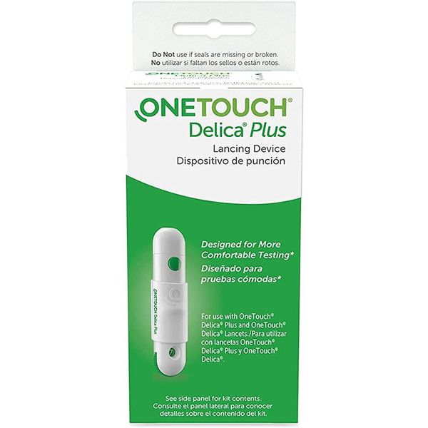 Lot One Touch Delica Plus Lancing Device plus One Box of 30 Gauge Lancets