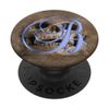 B Blue Skull Skeleton Dead Horror Initial Monogram Letter PopSockets Swappable PopGrip