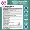 Probiotics 70 Billion CFU – 15 Probiotic Strains + Organic Prebiotic+ Postbiotic