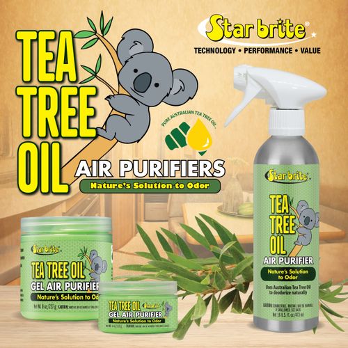 STAR BRITE Australian Tea Tree Oil Gel Air Purifier Tub - Natural Odor Eliminator for Boats, RVs, Homes & Offices - 8 OZ Tub (096508)