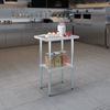 18" X 24" Stainless Steel Work Table With Galvanized Undershelf