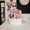 Gift Basket Empty, Gift Basket Hamper Kit with Pull Bows for Wedding Birthday Storage Easter(31 x 21 x 13 CM)