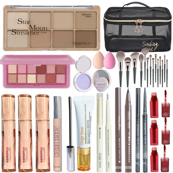 SUILU Makeup Kit for Women Full Kit,Travel Makeup Kit,Makeup Essential Bundle Include Foundation Eyeshadow Palette Lipstick Eyebrow Pencil Cosmetic Brush Set