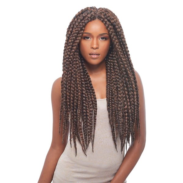 3S HAVANA MAMBO BOX BRAID 24" (1B Off Black) - Janet Collection Synthetic Crochet Braiding Hair