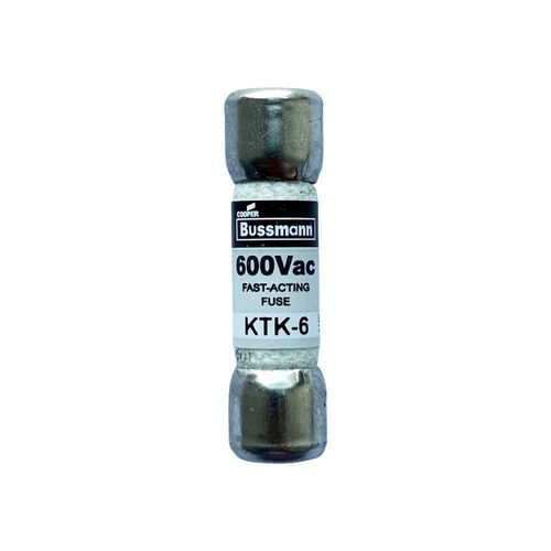 New OEM KTK-6 KTK-6A 600Vac Fast Acting Fuse, Pack of 10