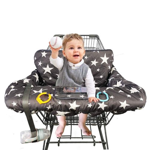 Shopping Cart Cover for Baby, Toddler 2-in-1 High Chair Cover, Star Print