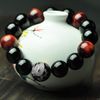 Mecool Obsidian Stretch Bracelet Round Gold Stretch Obsidian Bracelets 16mm Beads