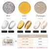 Gel Nails, Magnetic Powder, Mirror Powder, Magnetic Nails, Cat's Eye Powder, UV and LED Compatible, 3 Colors, Silver, Gold, Rose Gold