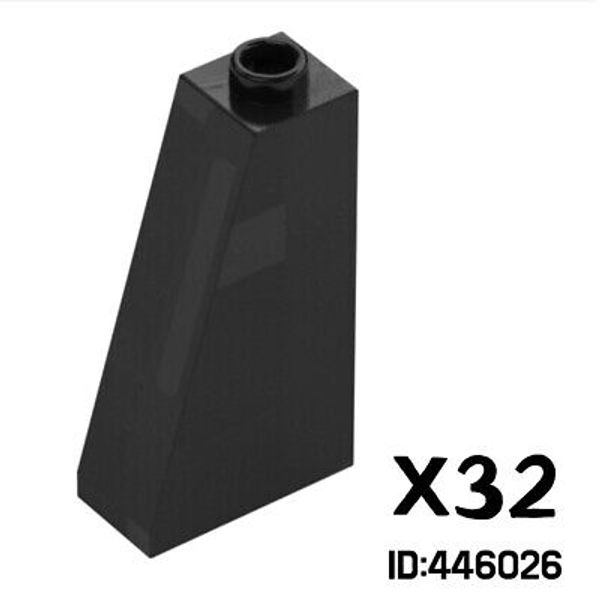 LEGO X32 SLOPE BRICKS ROOF TILE 1X2X3 OPEN STUD BLACK COLOR 446026 4460