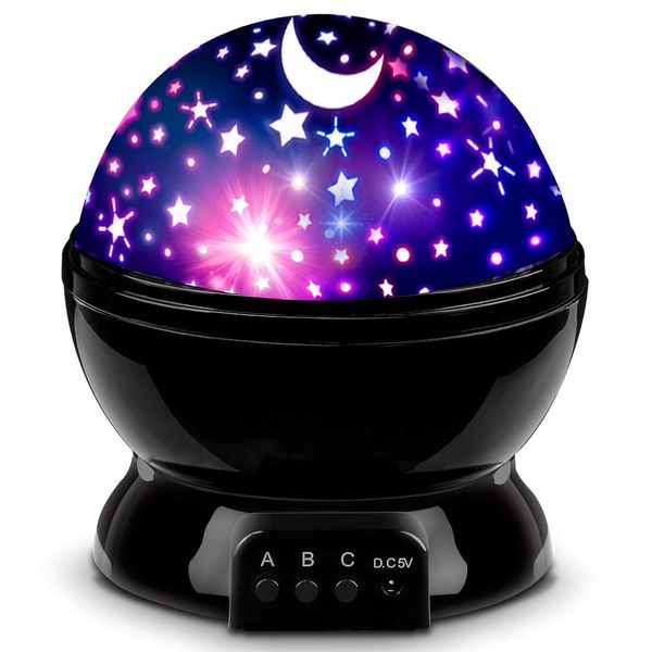 MOKOQI Star Projector Night Lights for Kids, Birthday Gifts for 1-4-6-14 Year Old Girl Boy Kids Bedroom, Glow in The Dark Stars Moon for Child Asleep Peacefully