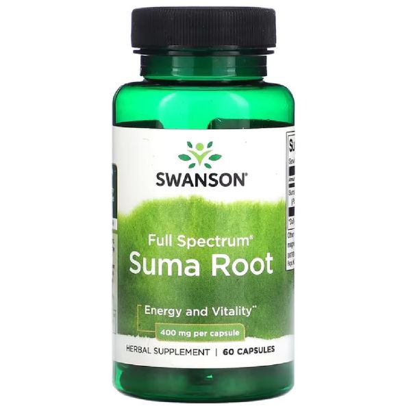Swanson - Full Spectrum Suma Root, 400mg | Energy and Adaptogen Support - 60 Capsules