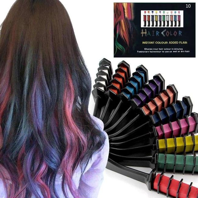 10pcs Children Multi Color Hair Dye Comb Set Fashion Makeup Toy Kits Disposable