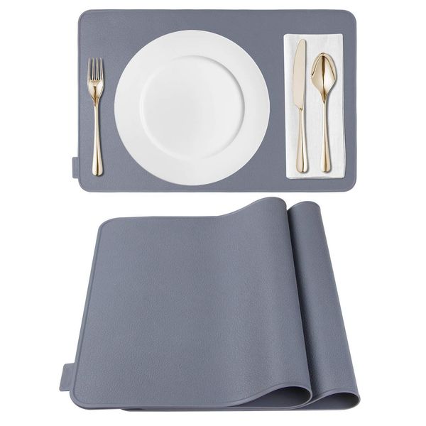 Silicone Placemats, Placemats for Dining Table Set of 2 Non Slip Table Mats 1...