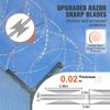 Razor Wires 147ft Razor Wire 3-Roll Double Spiral Galvanized for Garden