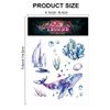 Qpout 120pcs Ocean Animals Temporary Tattoos for Kids, Fake Sea Animal Tropical Ocean Fish Shark Dolphin Waterproof Tattoo Stickers Baby Shower Girls Boys Birthday Party Favor Supplies
