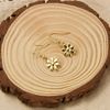 Philip Jones Gold Plated Daisy Drop Earrings