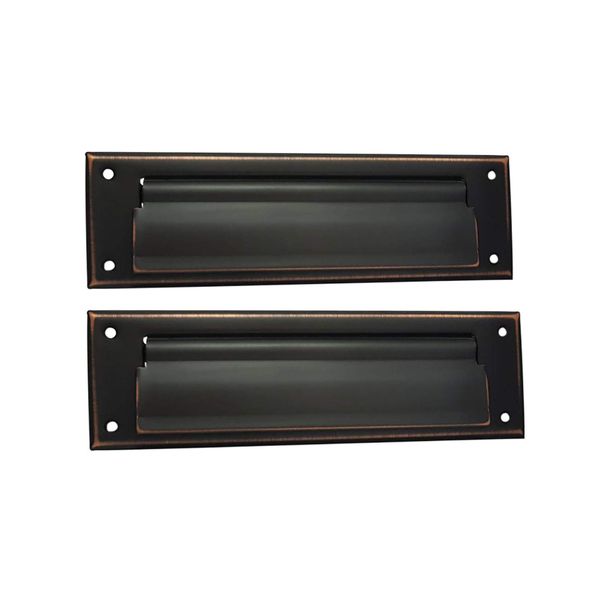 QCAA Solid Brass Mail Slot, with Solid Brass Interior Back Plate, 10" x 3", Venetian Bronze, 1 Pack, Made in Taiwan