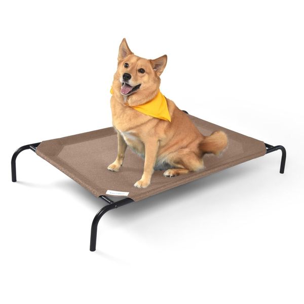 Coolaroo The Original Cooling Elevated Dog Bed, Indoor and Outdoor, Large, Nu...