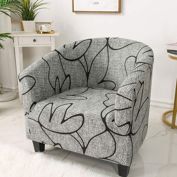 Your's Bath Tub Chair Covers Stretch Chair Covers, Soft Breathable Club Chair Slipcover Armchair Protector, Removable Washable Sofa Couch Cover for Bar Counter Dining Living Room Office (C)