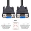 DTECH RS232C Serial Cable 1.5m Crossover Cable Null Modem Cable D-Sub9 Pin Female to D-Sub9 Pin Female DB9 Null Modem Cable