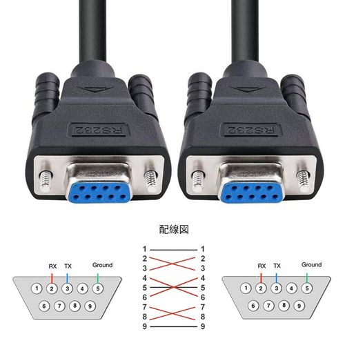 DTECH RS232C Serial Cable 1.5m Crossover Cable Null Modem Cable D-Sub9 Pin Female to D-Sub9 Pin Female DB9 Null Modem Cable