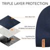 RockJock STORMACTIVE Mens Waterproof Windproof Classic Warm Beanie Hat-NAVY