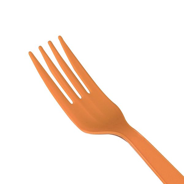 Karat U2030 (Orange) 6.1" PP Extra-Heavy Weight Disposable Fork, Orange (Pack of 1000)