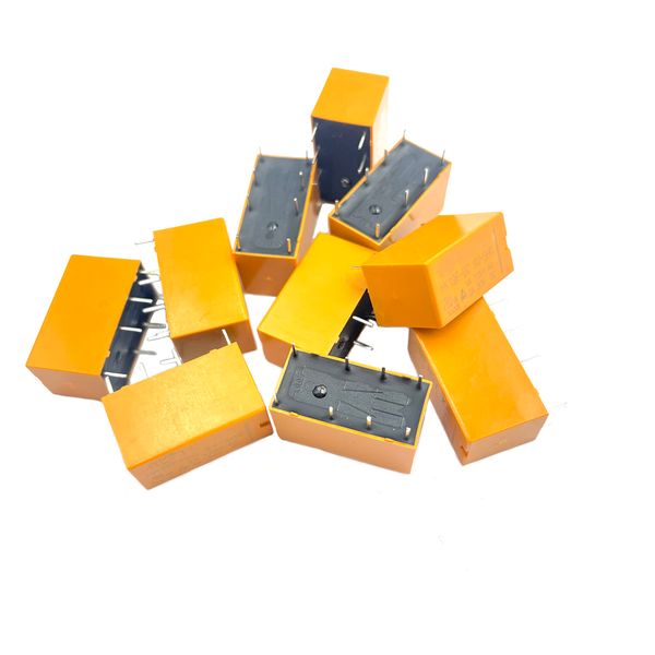 10Pcs PCB Mount Power Relay Coil DPDT DC 8 Pins Micro PCB Relay