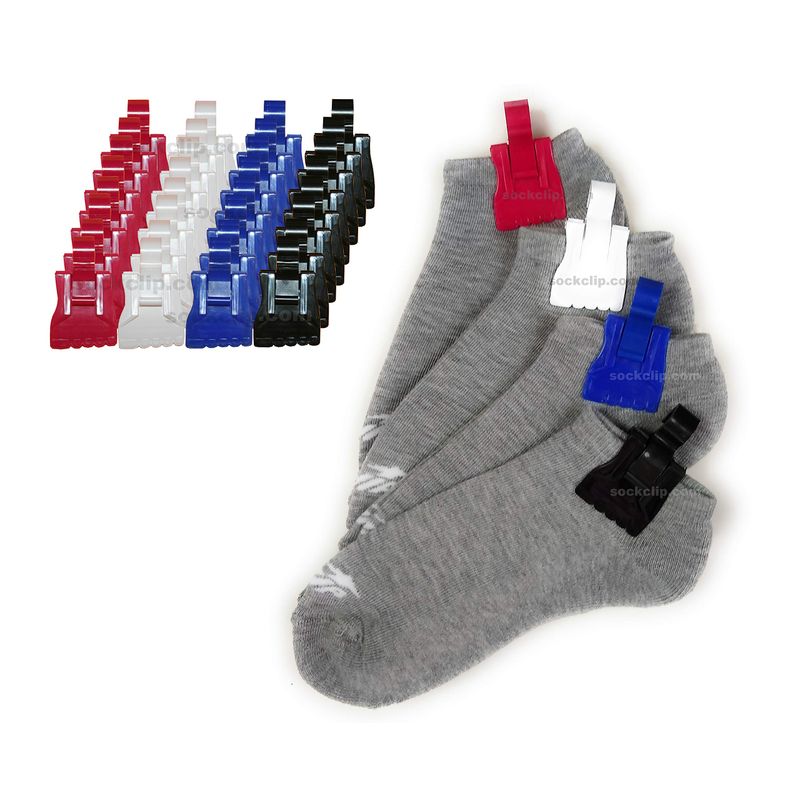 The Amazing Sock Clip Sock Holder, Original Assorted 32 Clips, (8 Each ...