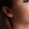 DEW Small Open Circle Stud Earrings – Sterling Silver, Hypoallergenic, Geometric Style, Classic Design