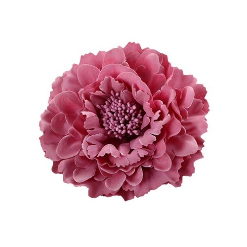 Butterme Women Lady Girl Peony Flowers Hair Clips Hairpin Brooch Corsage Barrettes Accessories for Wedding Party (Deep Pink)