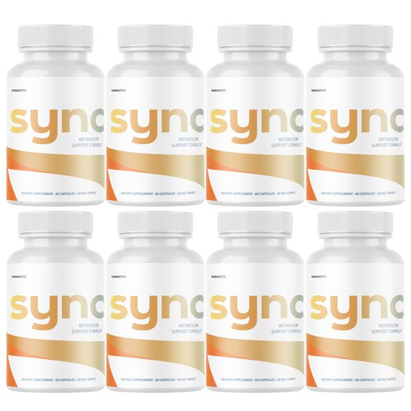 Sync Metabolism Support Formula Dietary Supplement - 8 Bottles